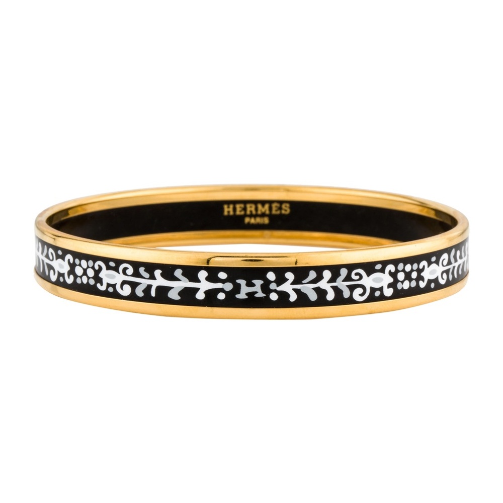 Hermes Enamel Narrow Bangle